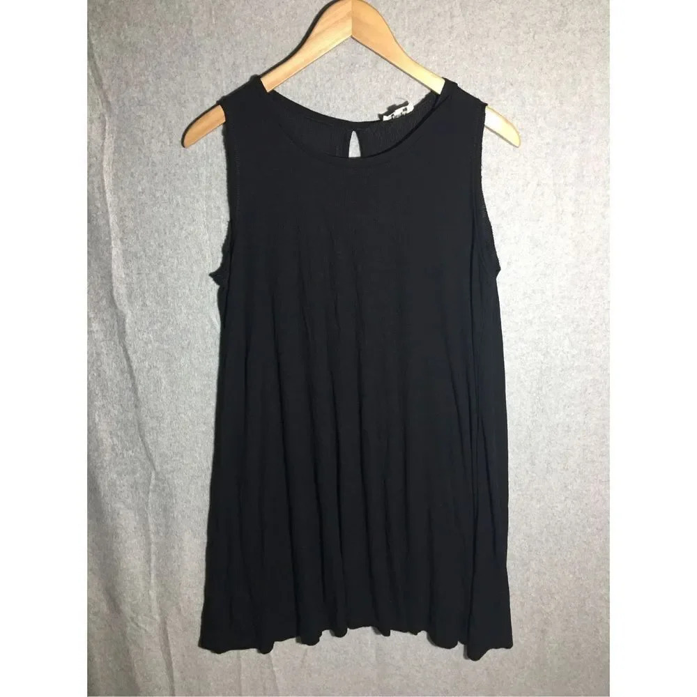 Womens Umgee Dress Black Sleeveless Slouchy Date Night Little Black Dress LBD